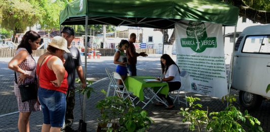 Descrição da etapa final de 2016 do projeto Maricá Mais Verde na Praça Orlando de Barros Pimentel