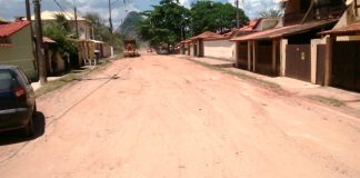 Imagem do nivelamento da Avenida das Hortências em Itaipuaçu