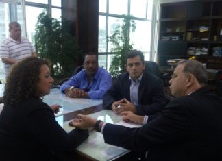 Imagem da reunião do prefeito Fabiano Horta com presidente do DER-RJ