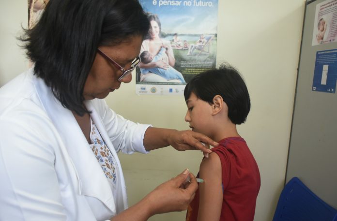 Imagem da campanha de vacinação contra febre amarela