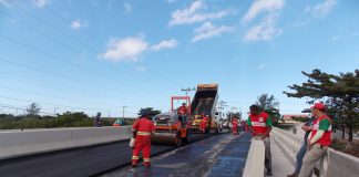 A nova ponte da Avenida Zumbi dos Palmares recebeu pavimentação de asfalto nesta quinta-feira 13/07