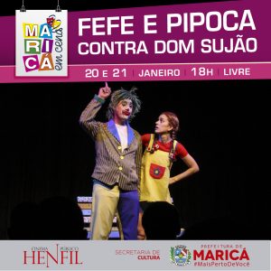 “Fefe e Pipoca” no Cine Teatro Henfil deste fim de semana