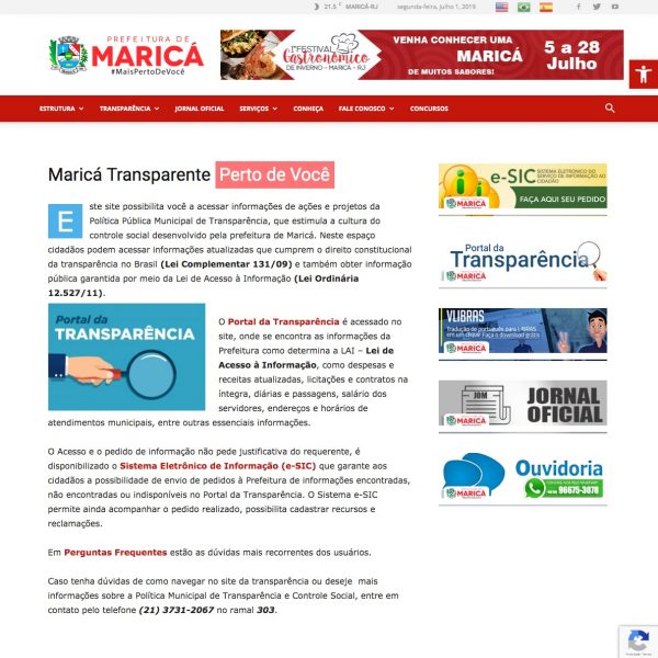 Maricá facilita acesso ao Portal da Transparência
