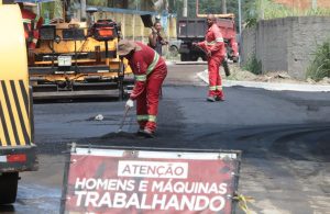 Parque Nancy e Pedreiras recebem asfalto no fim de semana