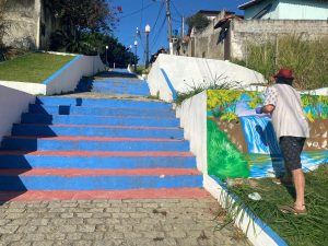 Prefeitura dá início a pintura da primeira galeria de arte a céu aberto de Maricá