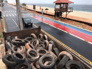 Prefeitura recolhe cerca de 400 pneus de ruas e áreas de preservação ambiental
