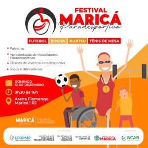 1º Festival Maricá Paradesportivo acontece na Arena Flamengo neste domingo (12/12)