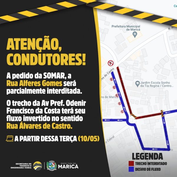 Prefeitura altera trânsito no Centro a partir desta terça-feira (10/05)